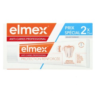 Anti-Caries Professional Dentifrice Protection Renforcée 2x75ml - Elmex - IllicoPharma