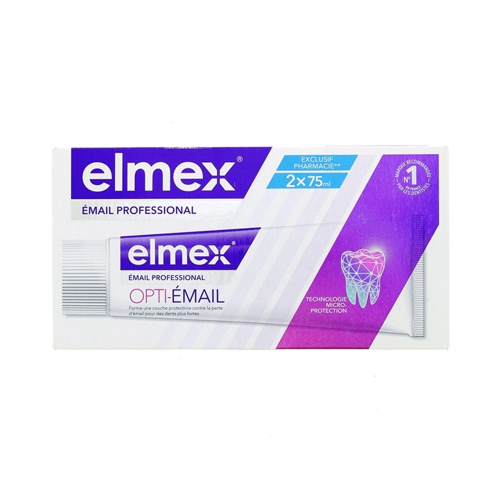 Opti-Émail Dentifrice 2x75ml - Elmex - IllicoPharma