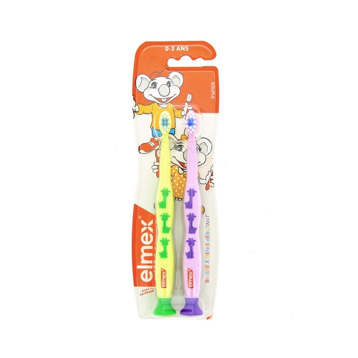 Brosse à Dents Débutant 0-3 ans x2 - Elmex - Pharmacie en ligne IllicoPharma