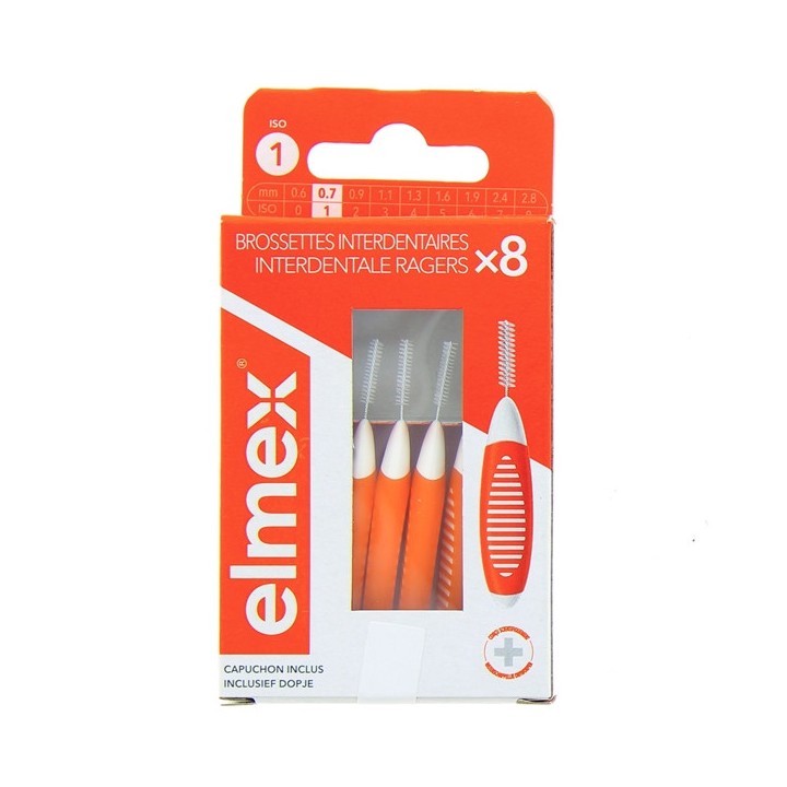 Brossettes Interdentaires 0,7mm (Taille 1) x8 - Elmex - IllicoPharma