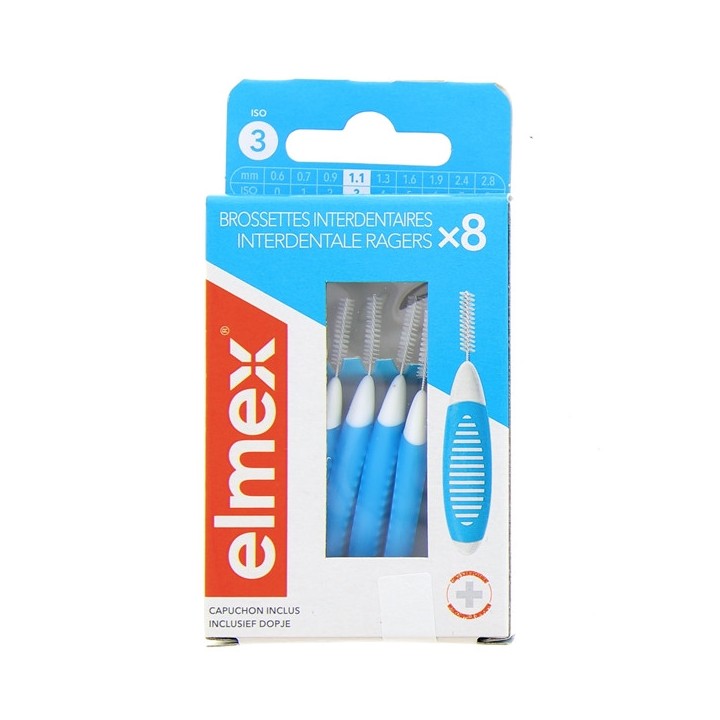 Brossettes Interdentaires 1,1mm (Taille 3) x8 - Elmex - IllicoPharma