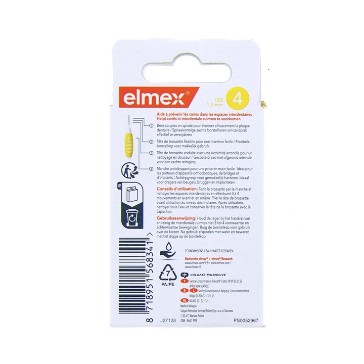 Brossettes Interdentaires 1,3mm (Taille 4) x8 - Elmex - IllicoPharma