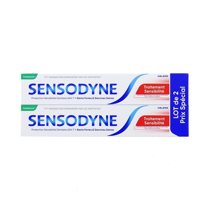 Dentifrice Traitement Sensibilité 2x75ml - Sensodyne - IllicoPharma