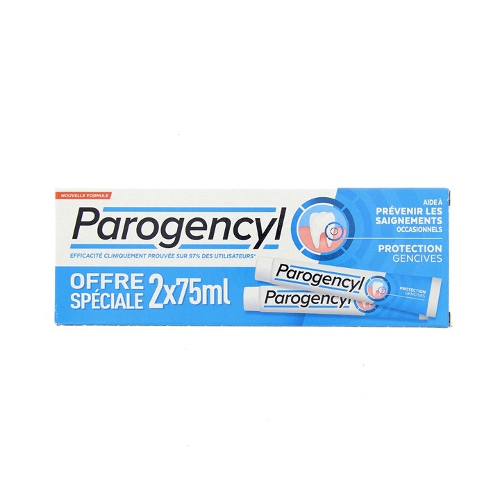 Dentifrice Protection Gencives 2x75ml - Parogencyl - IllicoPharma
