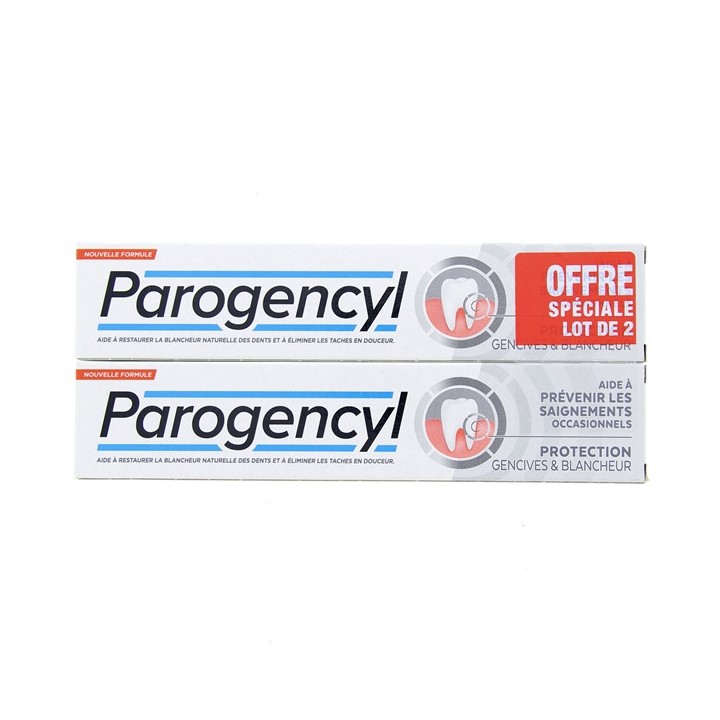Dentifrice Protection Gencives & Blancheur 2x75ml - Parogencyl - IllicoPharma