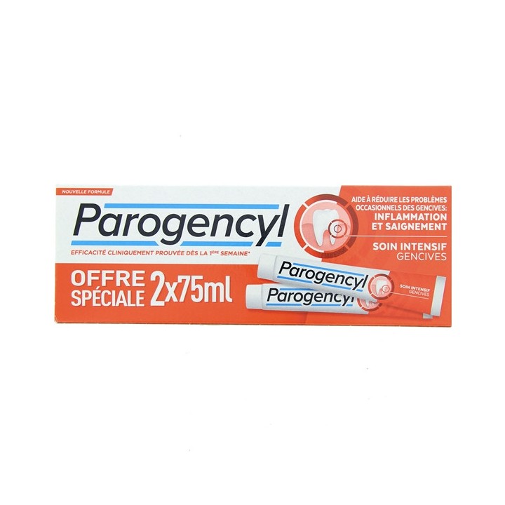 Dentifrice Soin Intensif Gencives 2x75ml - Parogencyl - IllicoPharma