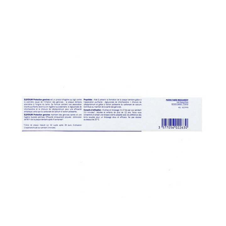 Dentifrice Protection Gencives 75ml - Elgydium - IllicoPharma