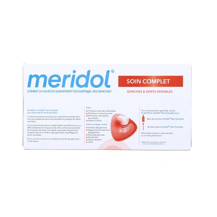 Dentifrice Soin Complet Gencives & Dents Sensibles Duo-Pack 2x75ml - Meridol - IllicoPharma