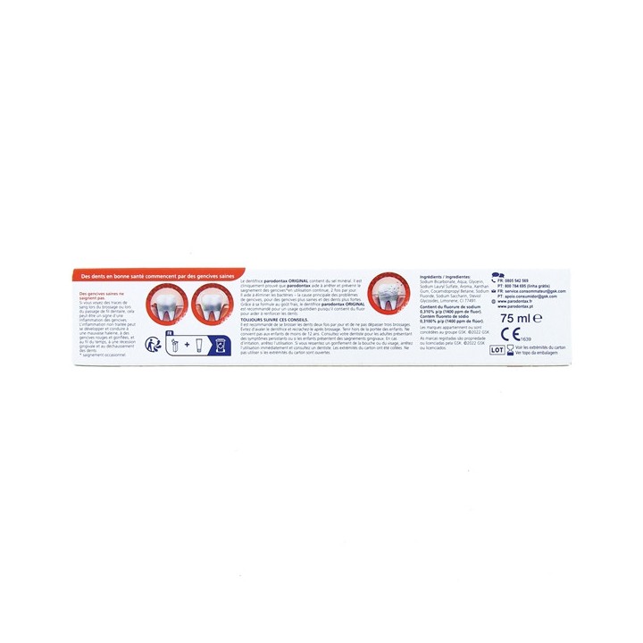 Dentifrice Original 75ml - Parodontax - Pharmacie en ligne IllicoPharma
