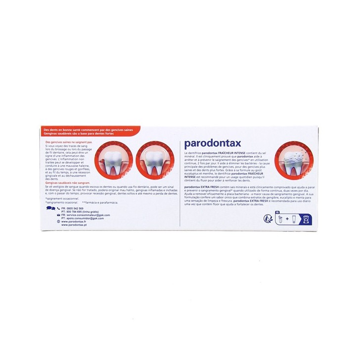 Dentifrice Fraîcheur Intense 2x75ml - Parodontax - IllicoPharma