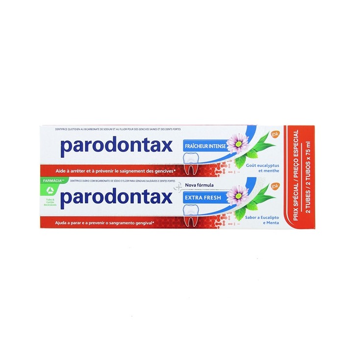 Dentifrice Fraîcheur Intense 2x75ml - Parodontax - IllicoPharma