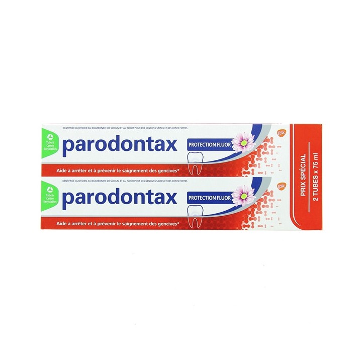 Dentifrice Protection Fluor 2x75ml - Parodontax - Pharmacie en ligne IllicoPharma