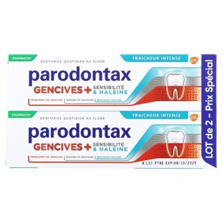 Dentifrice Gencives + Sensibilité & Haleine 2x75ml - Parodontax - IllicoPharma