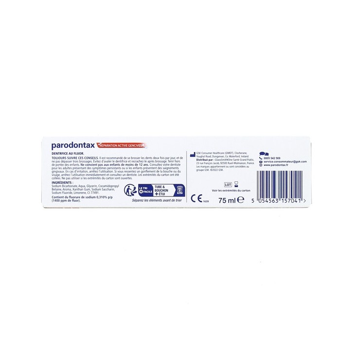Dentifrice Réparation Active Gencives 75ml - Parodontax - IllicoPharma
