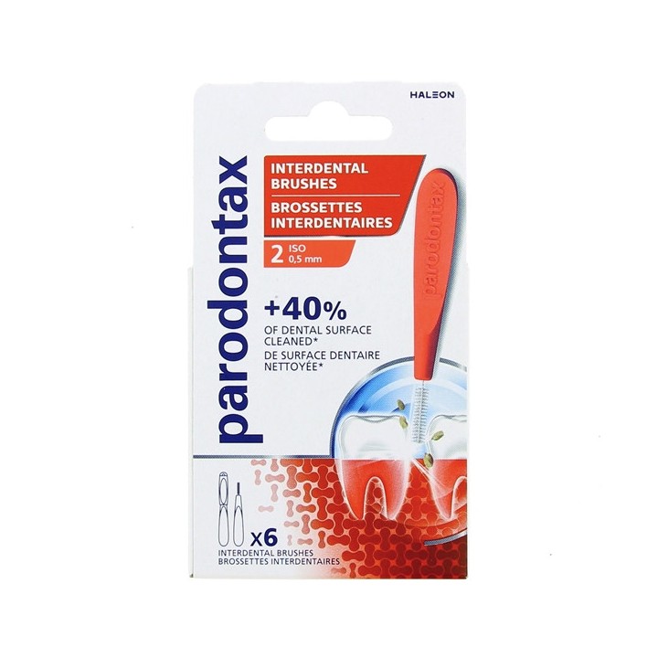Brossettes Interdentaires 0,5mm (Taille 2) x6 - Parodontax - IllicoPharma