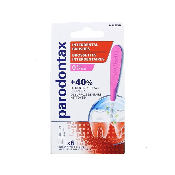 Brossettes Interdentaires 0,4mm (Taille 0) x6 - Parodontax - IllicoPharma