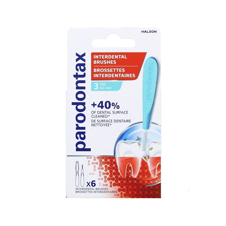 Brossettes Interdentaires 0,6mm (Taille 3) x6 - Parodontax - IllicoPharma