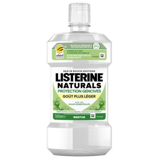 Listerine Naturals Protection Gencives Goût Plus Léger Bain de Bouche 500ml - IllicoPharma
