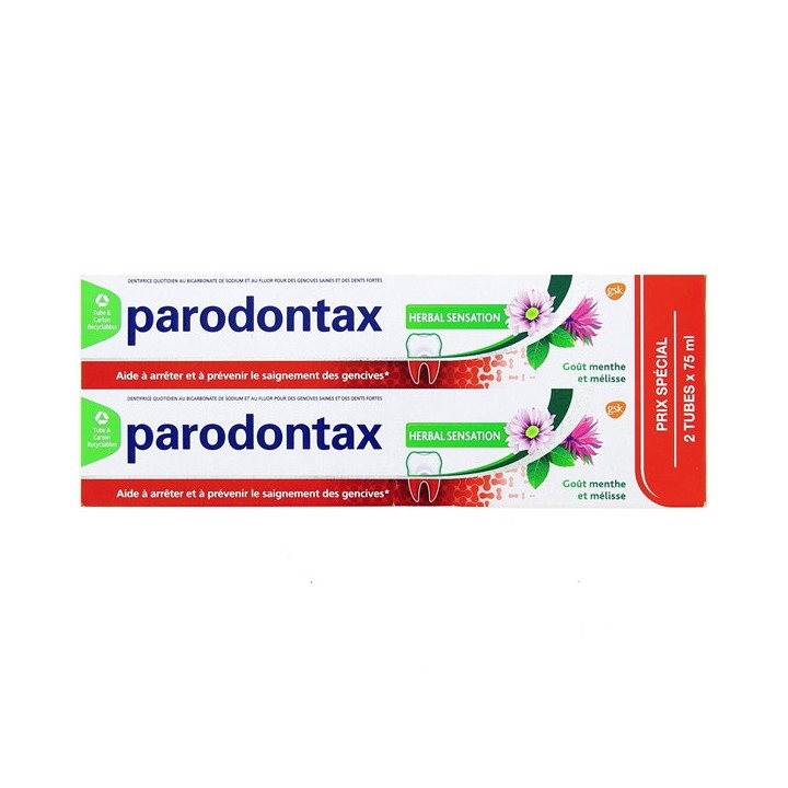 Dentifrice Herbal Sensation 2x75ml - Parodontax - IllicoPharma