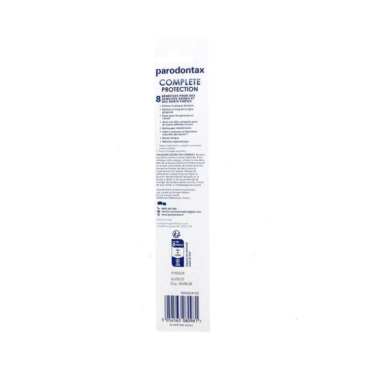Brosse à dents Complete Protection Extra Souple x1 - Parodontax - IllicoPharma