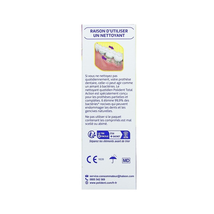 Polident Nettoyant Total Action 4en1 x66cpr - IllicoPharma