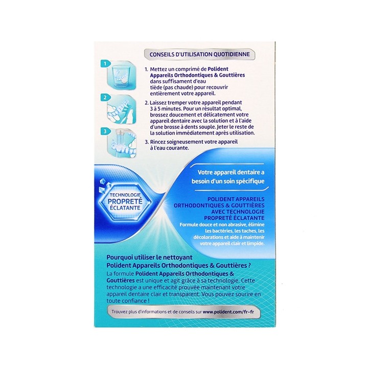 Polident Nettoyant Anti-Bactérien x72cpr - IllicoPharma