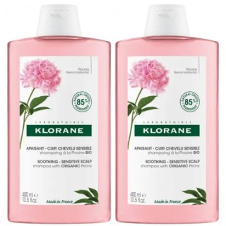 Shampoing Apaisant Pivoine Bio 2x400ml - Klorane - IllicoPharma