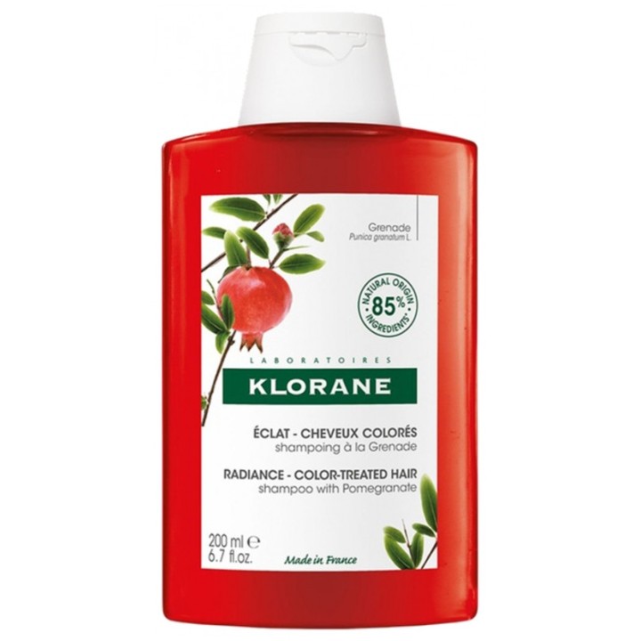 Shampoing Éclat Cheveux Colorés Grenade 200ml - Klorane - IllicoPharma
