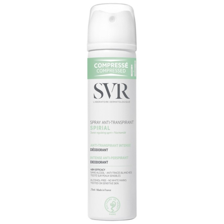 Spirial Spray Anti-transpirant Intense Déodorant 2x75ml SVR - IllicoPharma