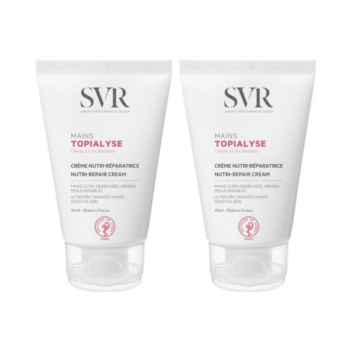 Topialyse Mains Crème Nutri-Réparatrice 2x50ml SVR - IllicoPharma