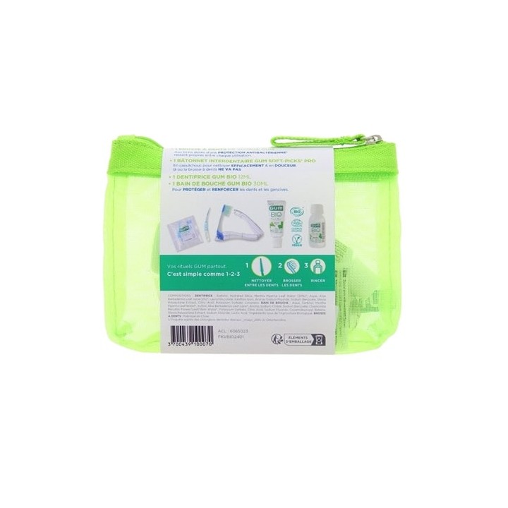 Trousse de Voyage Dentaire Protection Quotidienne Bio - Gum - IllicoPharma
