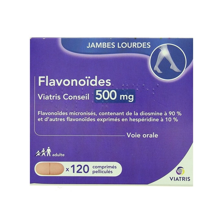 Flavonoïdes 500mg x120cpr - Viatris - IllicoPharma