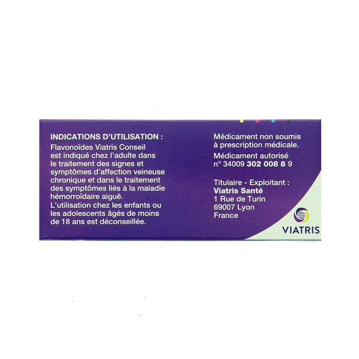 Flavonoïdes 500mg x60cpr - Viatris - IllicoPharma