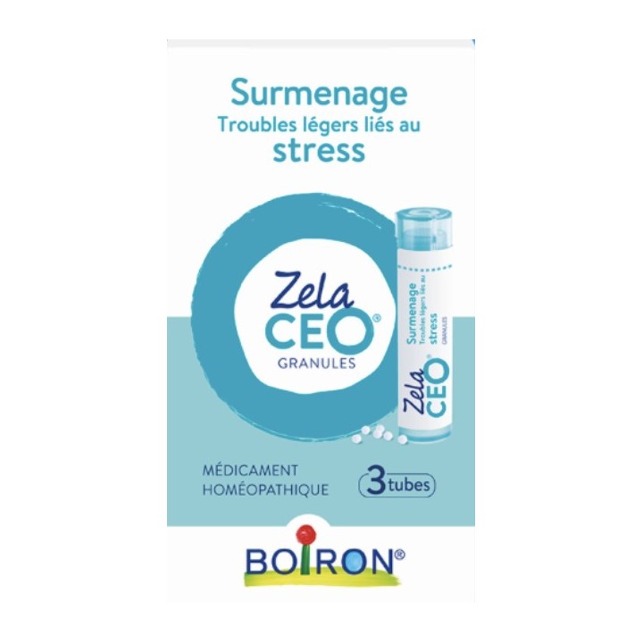 Zelaceo Granules - Surmenage Stress - Boiron - 3 tubes - IllicoPharma