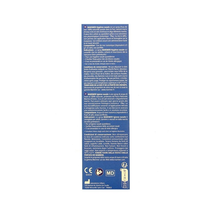 Marimer Hygiène nasale quotidienne Spray 100ml - Gilbert - IllicoPharma