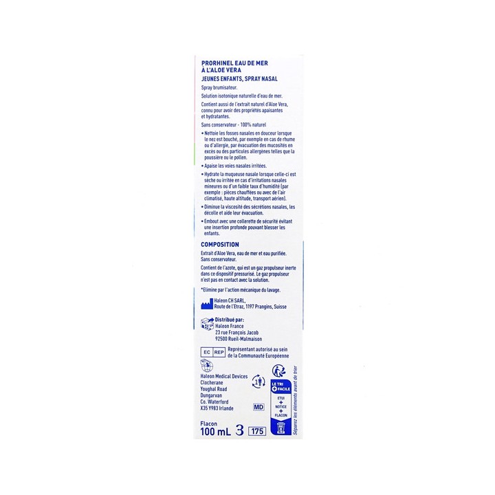 Prorhinel Spray Nasal Aloe Vera Jeunes Enfants 100ml - IllicoPharma