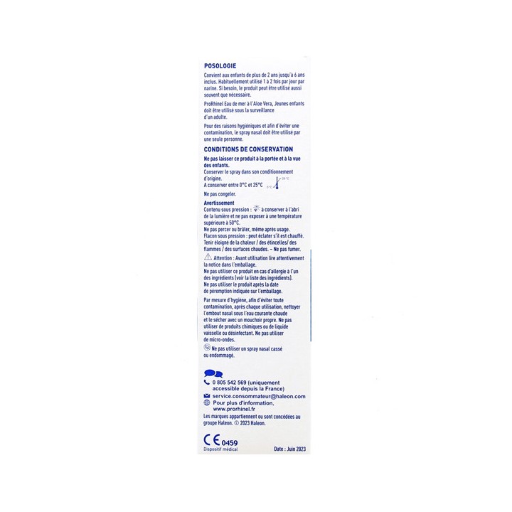 Prorhinel Spray Nasal Aloe Vera Jeunes Enfants 100ml - IllicoPharma