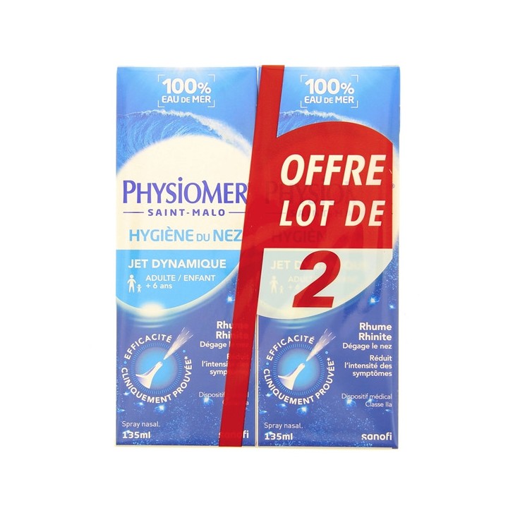 Physiomer Hygiène du Nez Jet dynamique 2x135ml - IllicoPharma