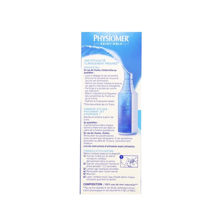 Physiomer Hygiène du Nez Jet dynamique 2x135ml - IllicoPharma