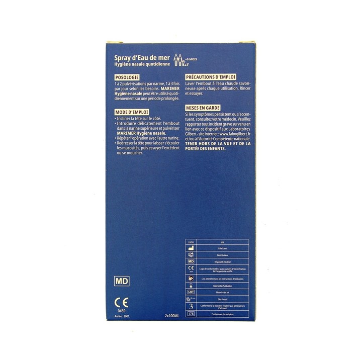 Marimer Hygiène Nasale Quotidienne Spray 2x100ml - IllicoPharma