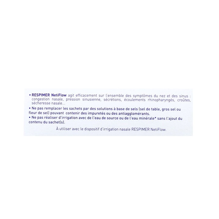 Respimer NetiFlow Sachets Irrigation Nasale x16 - IllicoPharma