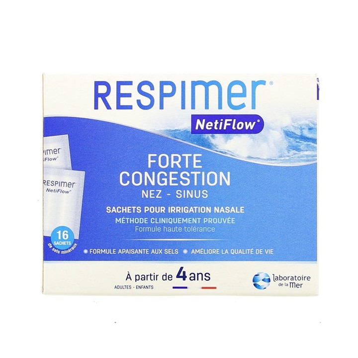 Respimer NetiFlow Sachets Irrigation Nasale x16 - IllicoPharma