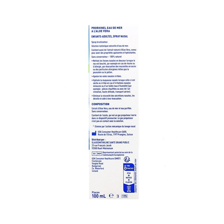 Prorhinel Spray Nasal Aloe Vera 100ml - IllicoPharma