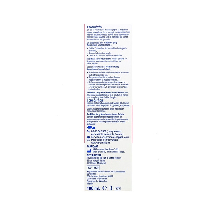 Prorhinel Spray Nasal Nourrisson Jeunes Enfants 100ml - IllicoPharma