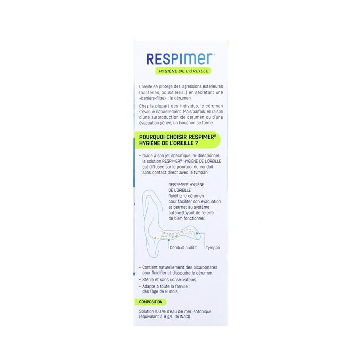 Respimer Hygiène de l'Oreille Spray Auriculaire 115ml - IllicoPharma