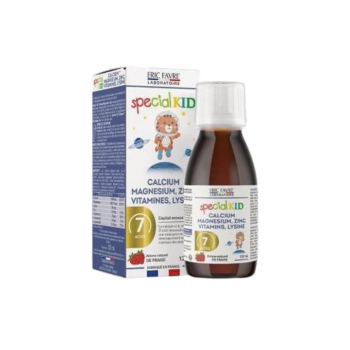 SPECIAL KID Calcium Magnesium Zinc Vitamines Lysine Sirop 125ml Eric Favre - IllicoPharma