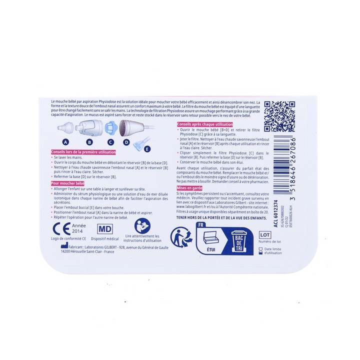 Physiodose Mouche bébé avec filtre x1 - Gilbert - IllicoPharma