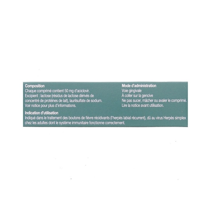 Virpax 50mg x1cpr buccogingival muco-adhésif - Zambon - IllicoPharma