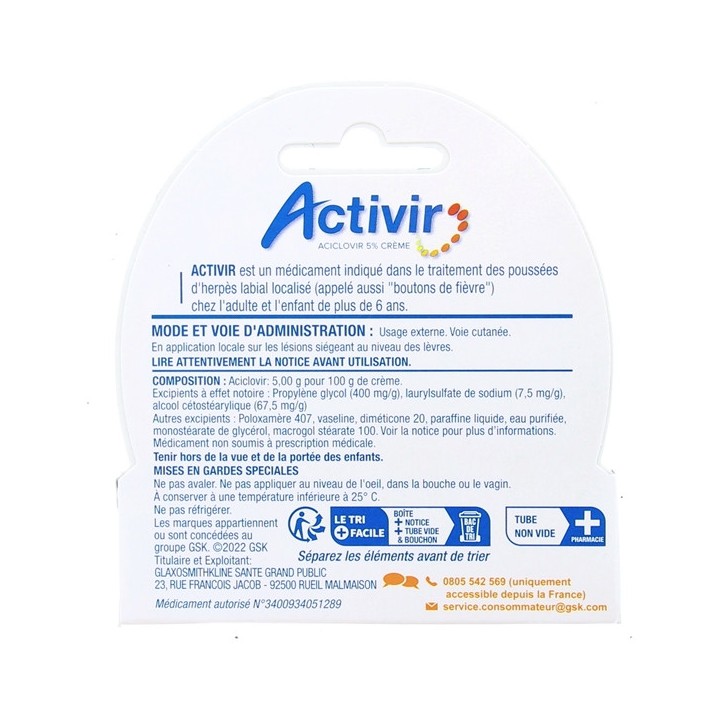 Activir 5% crème flacon pompe, Herpès, verrues, cors, e-Pharmacie IllicoPharma