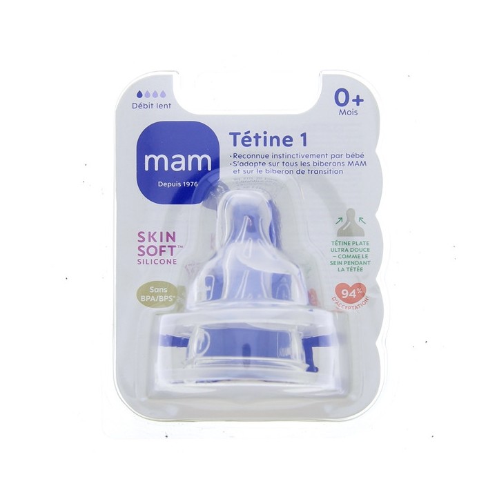Tétines - Débit 1 - Silicone - x2 - MAM - IllicoPharma